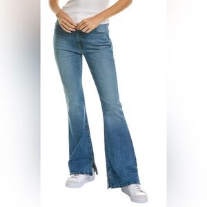 Hudson Heidi High-Rise Flare Bubbly Jeans Blue Size 27